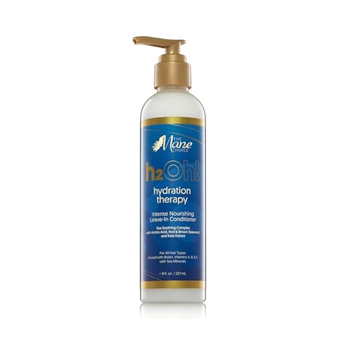 The Mane Choice Leave In Conditioner, H2Oh! Hydration Therapy, 8 oz, Intense Nourishing Frizz Control, Protective Shield, Curly Hair Moisturizer, Improve Manageability & Shine, Paraben & Sulfate Free