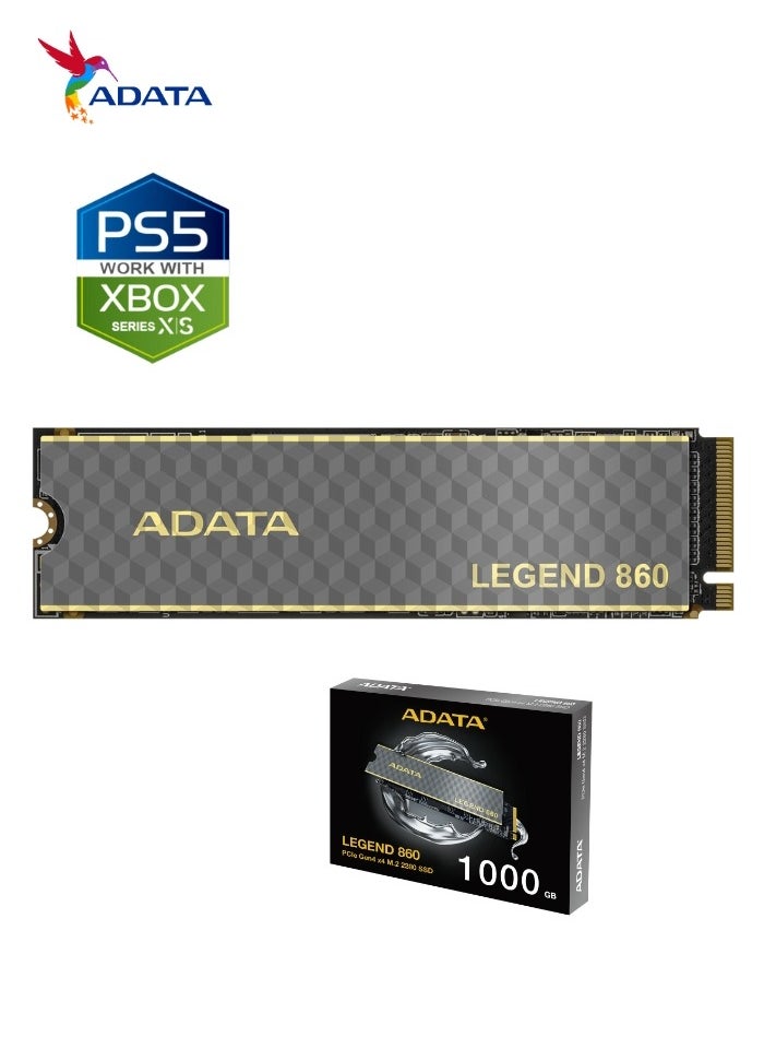ADATA LEGEND 860 1000 GB Solid State Drive NVMe SSD for Laptop Desktop PS5 XBOX | PCIe Gen4x4 M.2 2280  - Image 2