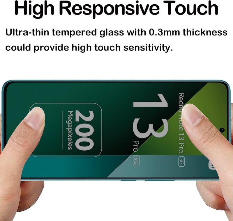 Lynacz Original حماية شاشة لهاتف Redmi Note 13 Pro 5G / 4G زجاج خصوصية واقي شاشة زجاج مقسى مقاوم للخدوش خالي من الفقاعات - Image 2