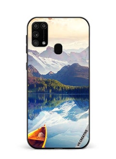 VR CREATIVE Protective Case Cover For Samsung Galaxy M31/M31 Prime Boat In River Scenery Design Multicolour  - Image 1
