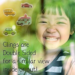 JesPlay Cars Trucks & Construction Gel Window Clings for Kids - Window Stickers for Toddlers  Monster Truck Gel Clings  Window Decals Kids Jelly Reusable Sticker - Car Plane Airplane Activities (Jesplay USA) - Image 3