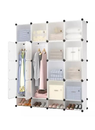16 -Cube Plastic Shoe Storage Organizer Units, Stackable Shoe Organizing Rack, Closed Shoe Organizer Boxes Bins with Doors, Space Saving Shoe Storage Cabinet for Heels, Boots, Slippers - pzsku/ZA04D2FF3293417A1C67EZ/45/_/1690100901/309a3ccf-7db2-466d-bc36-a52b700841fe