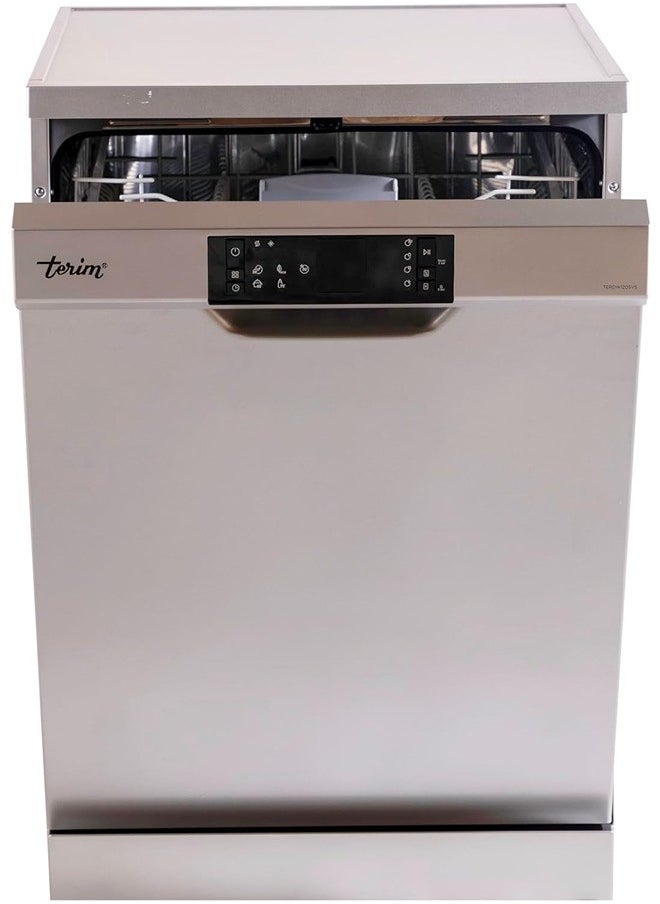 terim - Terim 60 Cm Freestanding Dishwasher With 15 Place Settings Quick Clean & Turbo Drying Function Delay Timer & Half Load Option Made In Turkey Silver Terdw1506Vs 1 Year Warranty - Image 1