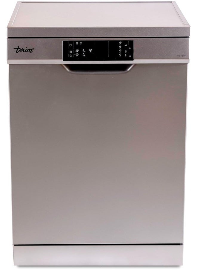 terim - Terim 60 Cm Freestanding Dishwasher With 15 Place Settings Quick Clean & Turbo Drying Function Delay Timer & Half Load Option Made In Turkey Silver Terdw1506Vs 1 Year Warranty - Image 1