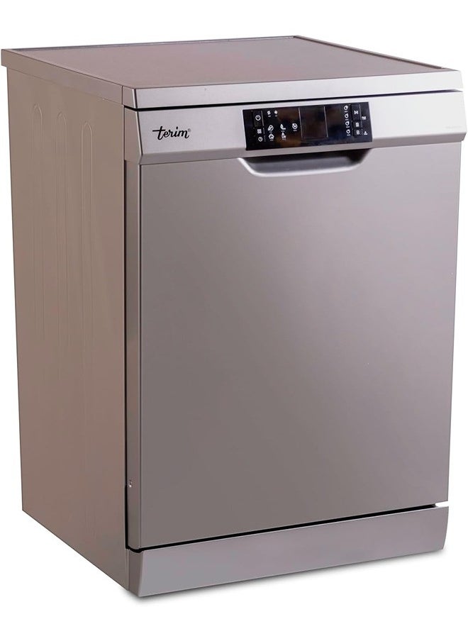 terim - Terim 60 Cm Freestanding Dishwasher With 15 Place Settings Quick Clean & Turbo Drying Function Delay Timer & Half Load Option Made In Turkey Silver Terdw1506Vs 1 Year Warranty - Image 1