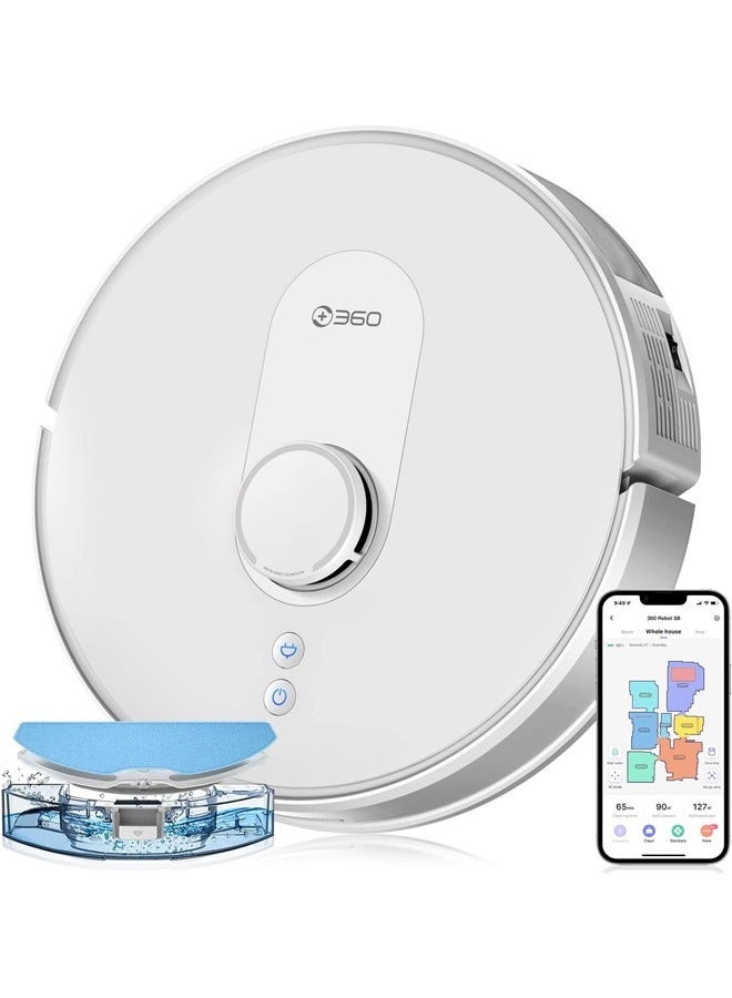 360 S8 Robot Vacuum Mop 2700Pa Suction LiDAR Navigation Self-Charging Work with Alexa/WiFi/APP - Image 1