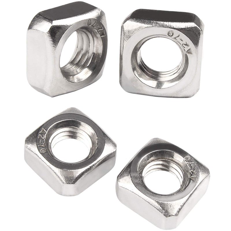 DGZ 100pcs M6-1mm Stainless Steel Square Nuts ，Metric Coarse Thread - Image 5