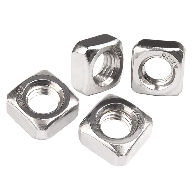 DGZ 100pcs M6-1mm Stainless Steel Square Nuts ，Metric Coarse Thread - Image 3