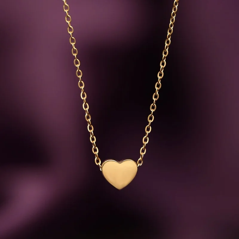 بالموناس PALMONAS 18k Gold Tone Plated Paris Heart Necklace
 for Women