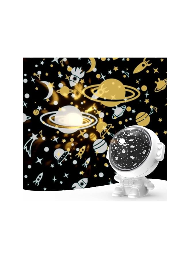 The Bros Astronaut Night Light for Kids, Kids Nightlight Space Star Projector 360 Degree Rotation with 4 Color Mode 3 Projections, Easter Birthday Gifts for Children Baby - Image 2