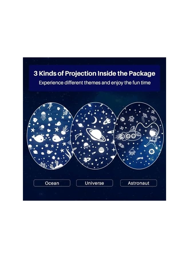 The Bros Astronaut Night Light for Kids, Kids Nightlight Space Star Projector 360 Degree Rotation with 4 Color Mode 3 Projections, Easter Birthday Gifts for Children Baby - Image 4