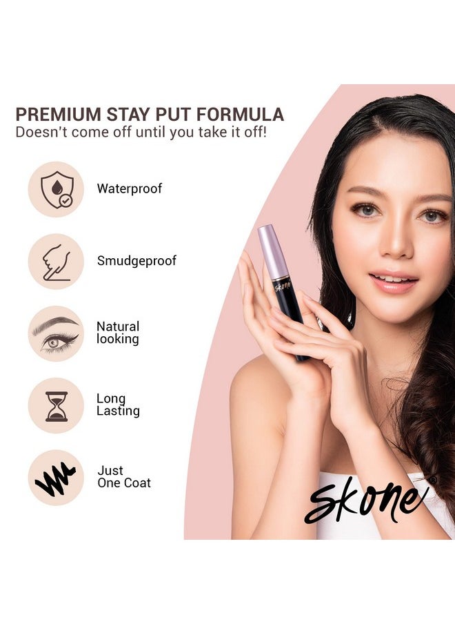 SKONE Cosmetics Insanely Intense Luxe Waterproof Mascarathickening & Lengthening Mascara To Achieve Lash Lift Falsies Qualitysmudge Proof Lashes Volumizing Mascarawaterproof Mascara Black, 0.34 Oz  - Image 4