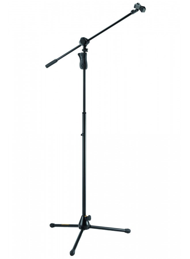 Hercules Hercules MS632B EZ Grip Tripod Microphone Stand W/2 in 1 Boom & Mic Clip, Black