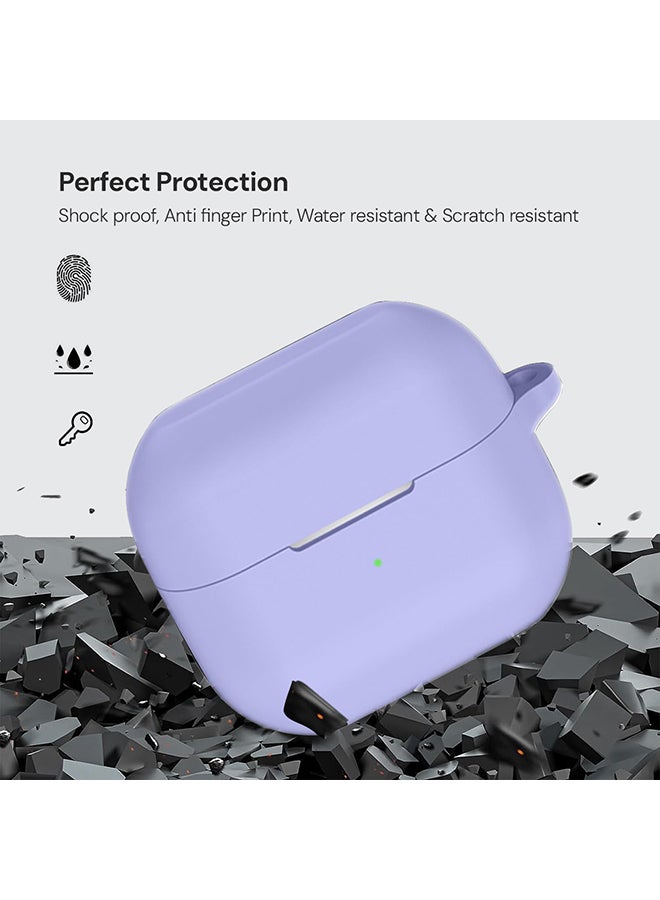 O Ozone Silicone Case For Samsung Galaxy Buds 3/3Pro Case Cover, Soft and Flexible Ultra-Thin Shockproof Cover Slim-Fit Anti-Fall Earphone Case Cover- Purple - Image 4