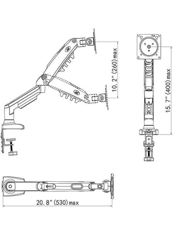 Monitor Stand, Laptop Stand, Swivel Telescopic with Tray Lifting, Adjusting, Booster Shelf - Image 4