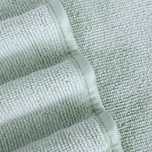 POLYTE Quick Dry Lint Free Microfiber Bath Sheet, 35 x 70 in, Pack of 2 (Green) - Image 3