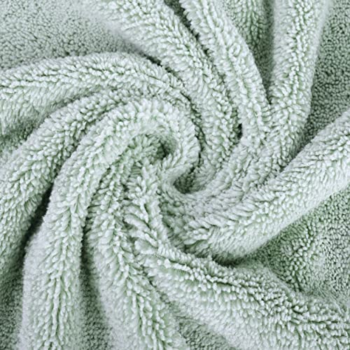 POLYTE Quick Dry Lint Free Microfiber Bath Sheet, 35 x 70 in, Pack of 2 (Green) - Image 4
