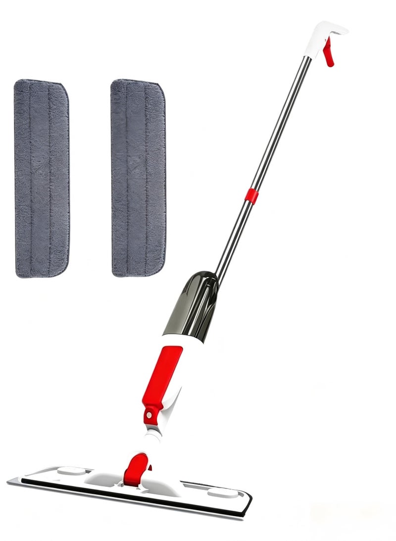 GDELINGZH Multifunctional Spray Mop 350ml Refillable Bottle with 2 Reusable Pads & Hidden Scraper, Lightweight Wet Dry Mop for Hardwood Laminate Tile Ceramic Floors, Household Commercial Cleaning Tool - Image 1
