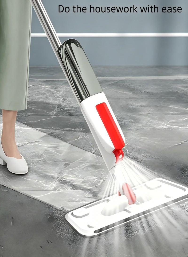 GDELINGZH Multifunctional Spray Mop 350ml Refillable Bottle with 2 Reusable Pads & Hidden Scraper, Lightweight Wet Dry Mop for Hardwood Laminate Tile Ceramic Floors, Household Commercial Cleaning Tool - Image 5