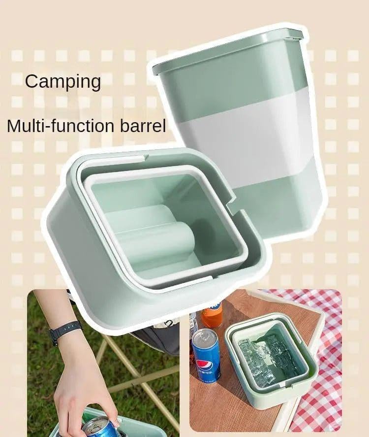 SUNBEET Silicone Collapsible Trash Can for CarMultiFunctional Portable Folding Waste Bin for TravelRoad Trips Camping Use Waste Collector Trash BinCar Tiny Space hidden Space Dust Bin - Image 3