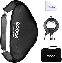 Godox GODOX Godox S2 Bracket Foldable Softbox Kit 24x24inch/60x60cm Bowens Mount for Flash Speedlite Photography - Image 1