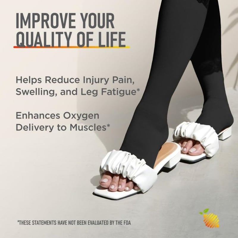 Lemon Hero Zipper Compression Socks Pair with Zip Guard Skin Protection & Open Toe (sizes Med to 6XL)- 15-20mmHg Medical Compression Socks for Men & Women - Image 5