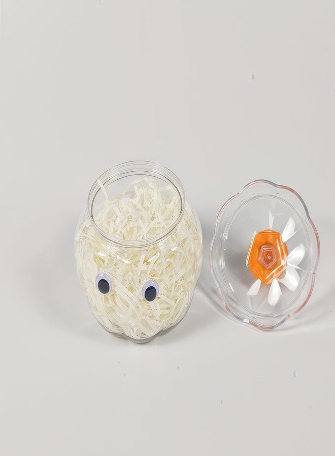 HANZE Large Pumpkin Container, Pumpkin Shaped Candy Toy Jar, Back To School, Teacher Appreciation Gift, Party Ornaments, Halloween, Thanksgiving，Christmas Decor Box - Clear, 2 Pack - Image 5