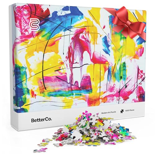 BetterCo. - Modern Art Puzzle 1000 Pieces - Challenge Yourself with Difficult Abstract Paint Puzzles for Adults, and Teens - Image 1