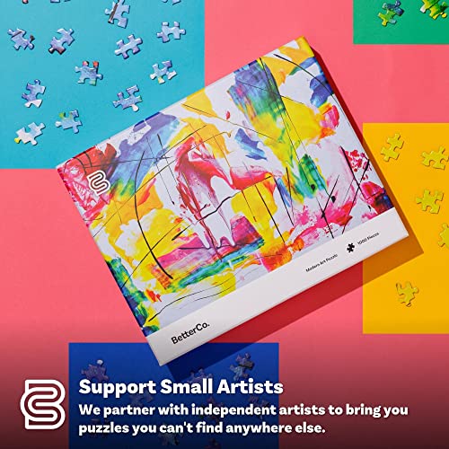 BetterCo. - Modern Art Puzzle 1000 Pieces - Challenge Yourself with Difficult Abstract Paint Puzzles for Adults, and Teens - Image 4