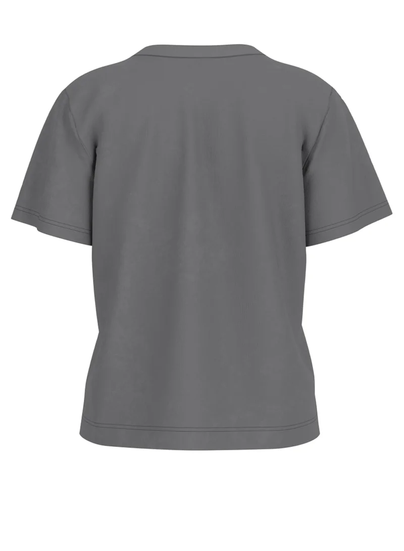 جس Short Sleeve Palm Print Washed T-Shirt