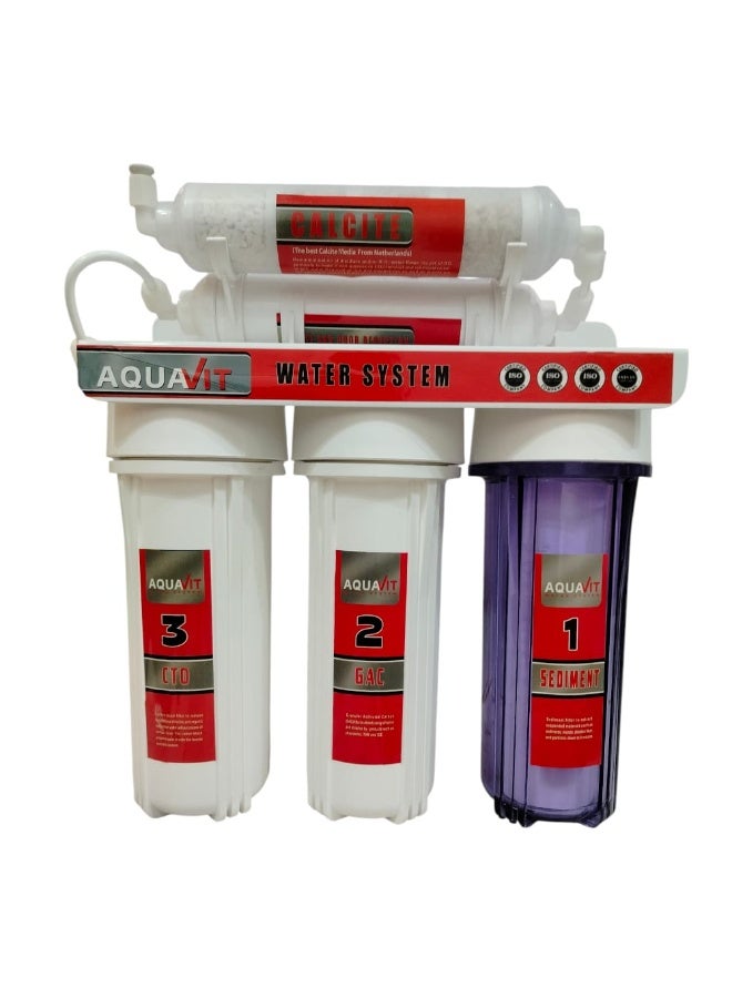 سول فلتر مياه أكوافيت 5 مراحل تايواني أصلي (تقفيل سول ووتر) - نظام تنقية كالسيت لضبط المعادن والقلوية - Image 1