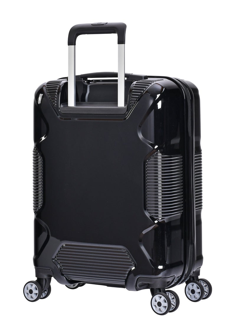eminent - Hard Case Travel Bag Cabin Luggage Trolley Polycarbonate Lightweight Suitcase 4 Quiet Double Spinner Wheels With Tsa Lock KJ84 Black - Image 1