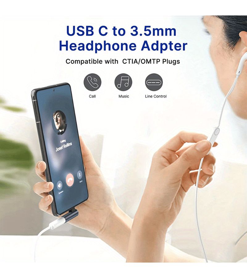 Gray Type C Earphone Adapter 3.5mm Jack Elbow With DAC Chip - Image 3