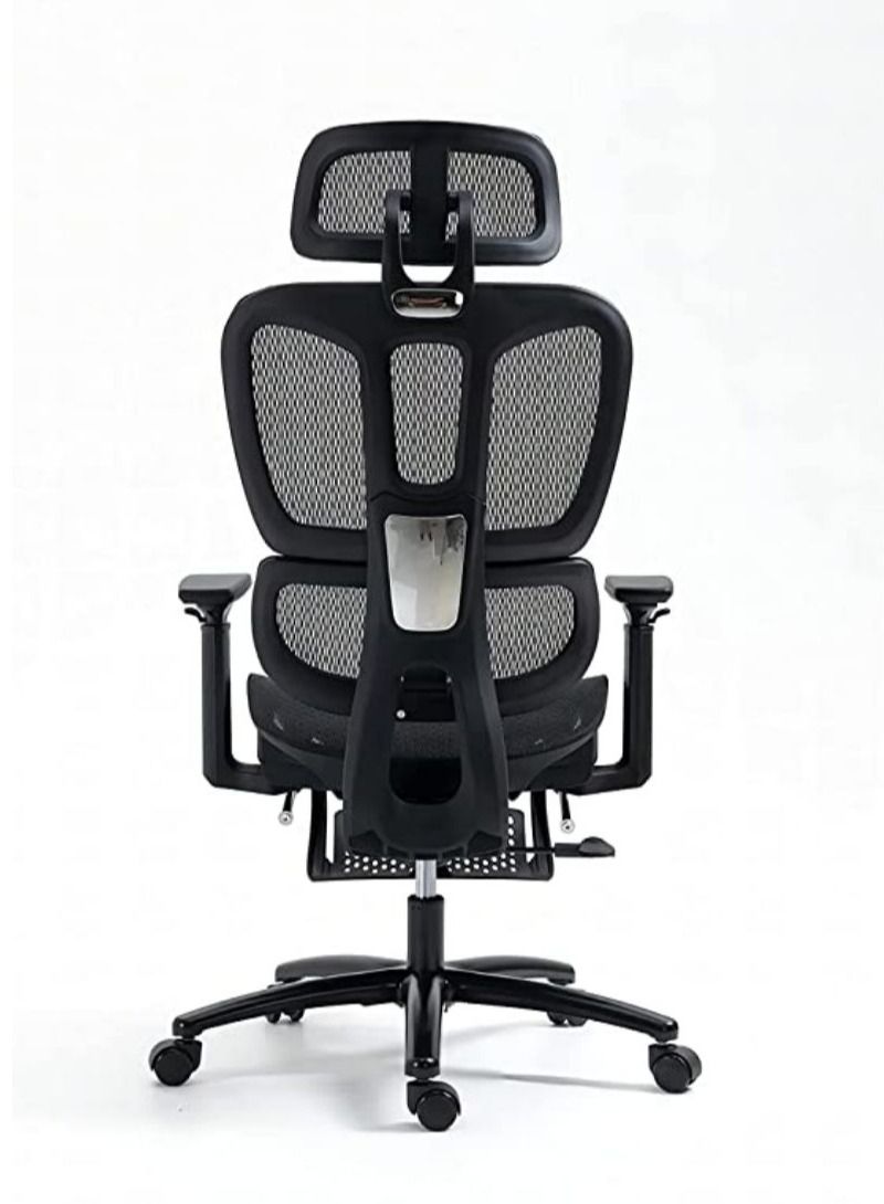 Cool Baby COOLBABY Ergonomic Office Chair Computer Desk And Chair Breathable Mesh High Back Breathable Mesh Cushion 3D Armrest Headrest And Dynamic Waist Support Grey - Image 2