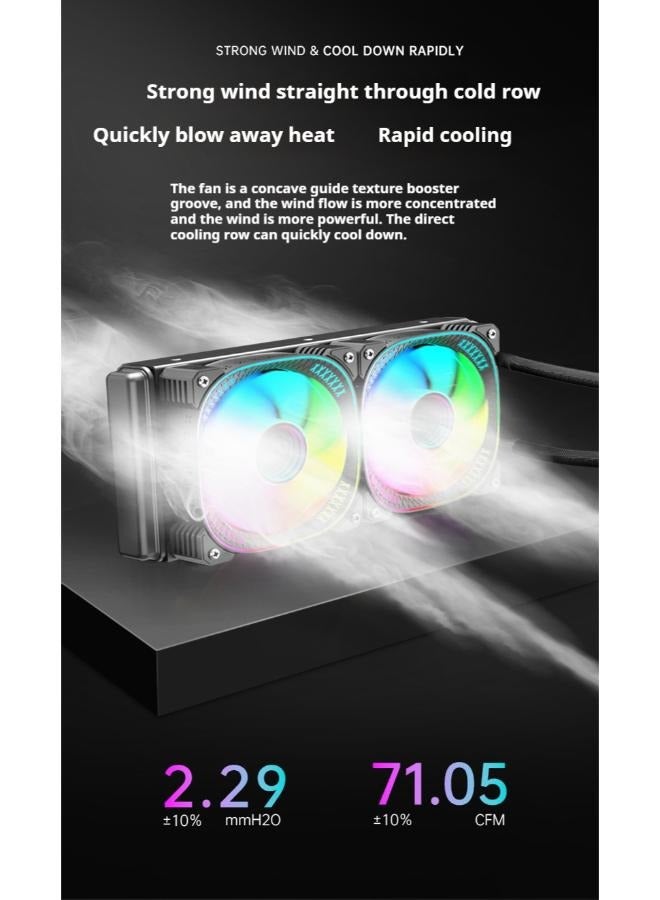 CPU Liquid Cooler - 360RGB Radiator - F360 RGB Core Fan - Intel® LGA 1700, 1200/115X, 1851 - AMD® AM5, AM4 - Black  - Image 3