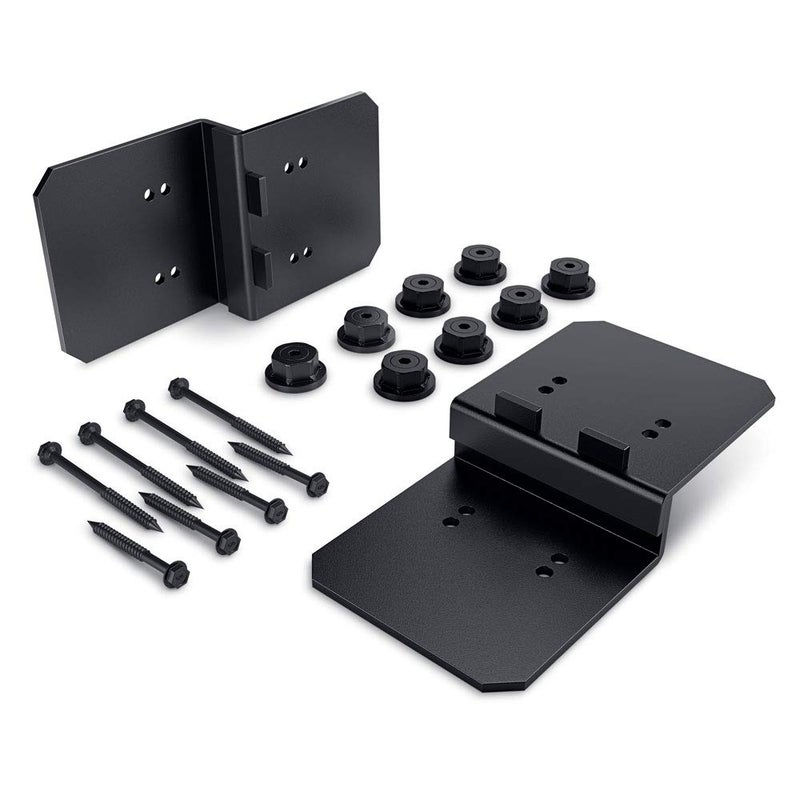 OZCO Ironwood 6 Post to Beam Flush Connector Heavy Duty Black PowderCoated Steel Bracket for Wood Posts Outdoor Beam Braces Corner Brackets Flush Brackets for Wood and Aluminum 2Pack 51735