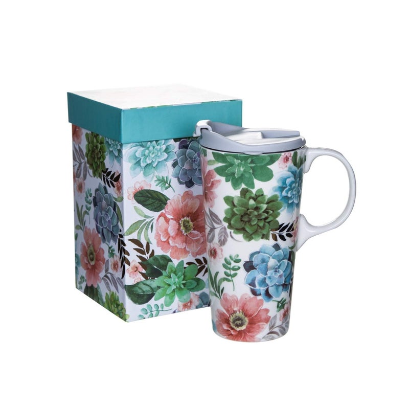 Topadorn Coffee Cup And Ceramic Travel Mug With Box Latte Mug Coffee Mug  17Oz. - Image 1