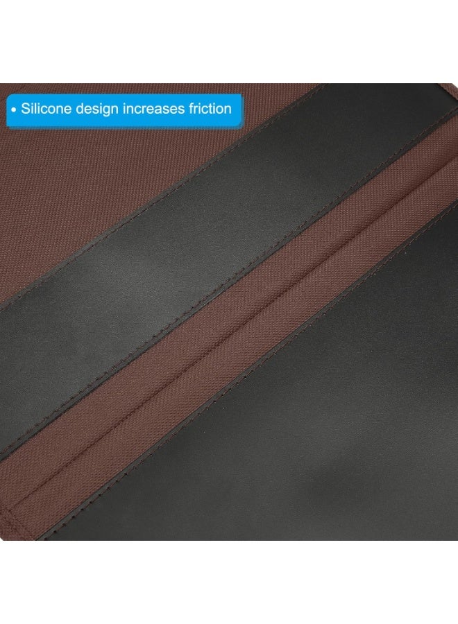 بتيمفم منظم أغراض بجانب السرير مزود بأربعة جيوب، وحامل تخزين متين من الجلد والأكسفورد لمسند ذراع الأريكة، مناسب لأجهزة التحكم عن بُعد والهواتف والأجهزة اللوحية والمجلات - Image 4