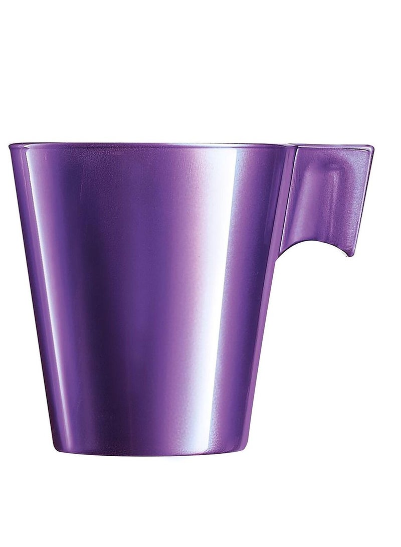Luminarc كوب قهوة زجاجي مقسى لومينارك بنفسجي لامع 80 مل