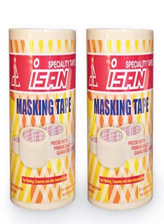 ISAN شريط لاصق ورقي ISAN®، أبيض، قابل للكتابة، 48 مم (2 بوصة تقريبًا) × 20 متر (6 قطع) - Image 1