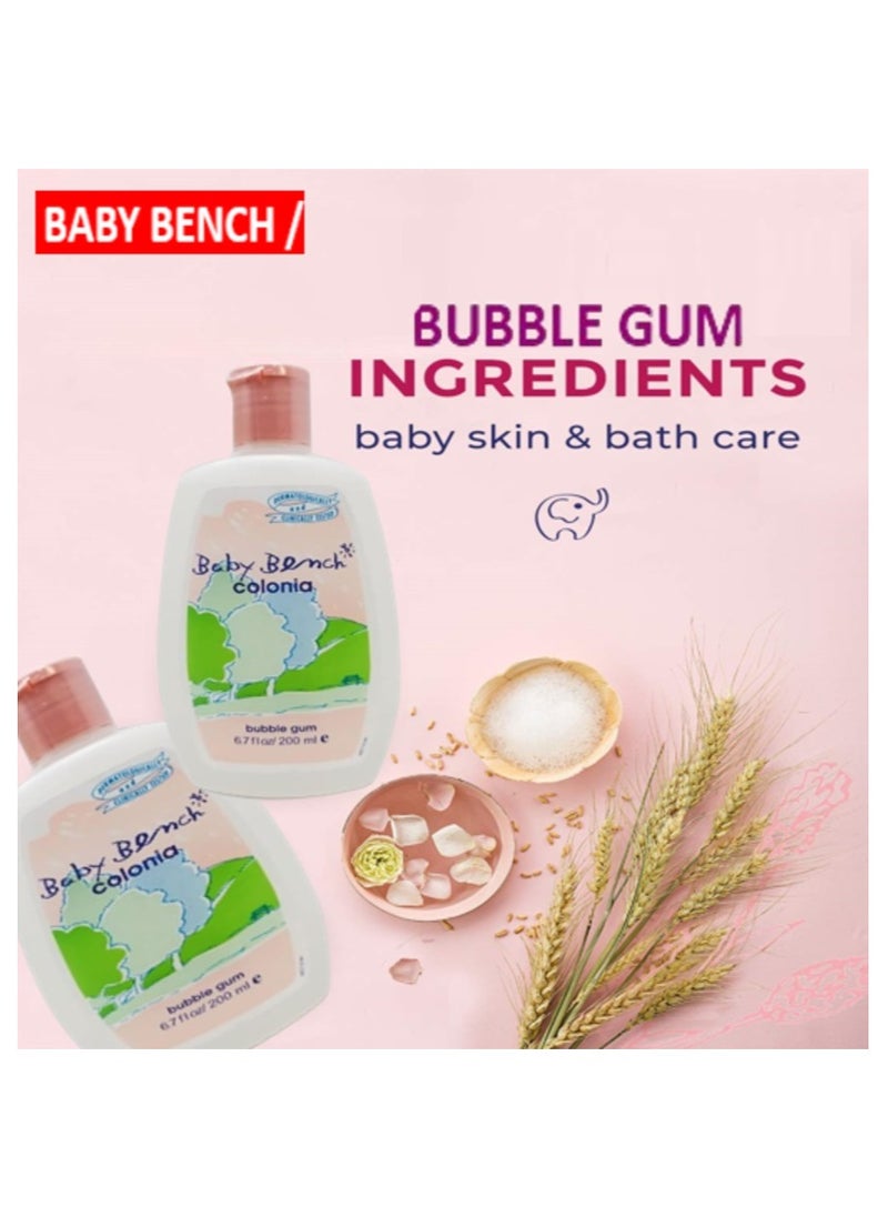 Baby Bench Baby Bench Refreshing Baby Fragrance Bubble Gum Cologne 200ml, Gentle & Safe for Sensitive Skin (Pack of 3 X 200ml)  - Image 4