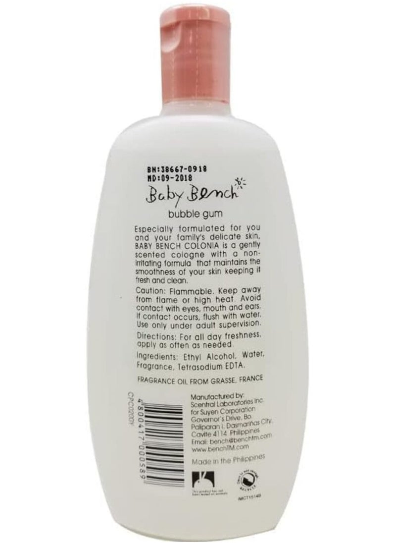 Baby Bench Baby Bench Refreshing Baby Fragrance Bubble Gum Cologne 200ml, Gentle & Safe for Sensitive Skin (Pack of 3 X 200ml)  - Image 5