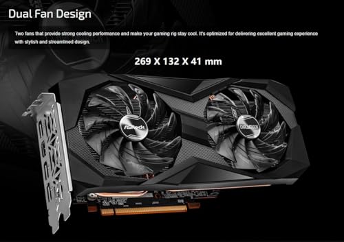 ASRock AMD Radeon RX 6600 Challenger D 8GB GDDR6 DisplayPort 14Gbps HDMI 0dB Silent Cooling 128-bit 7680 x 4320 Dual Fan Graphics Card PCI Express 4.0 x8 8-pin - Image 4