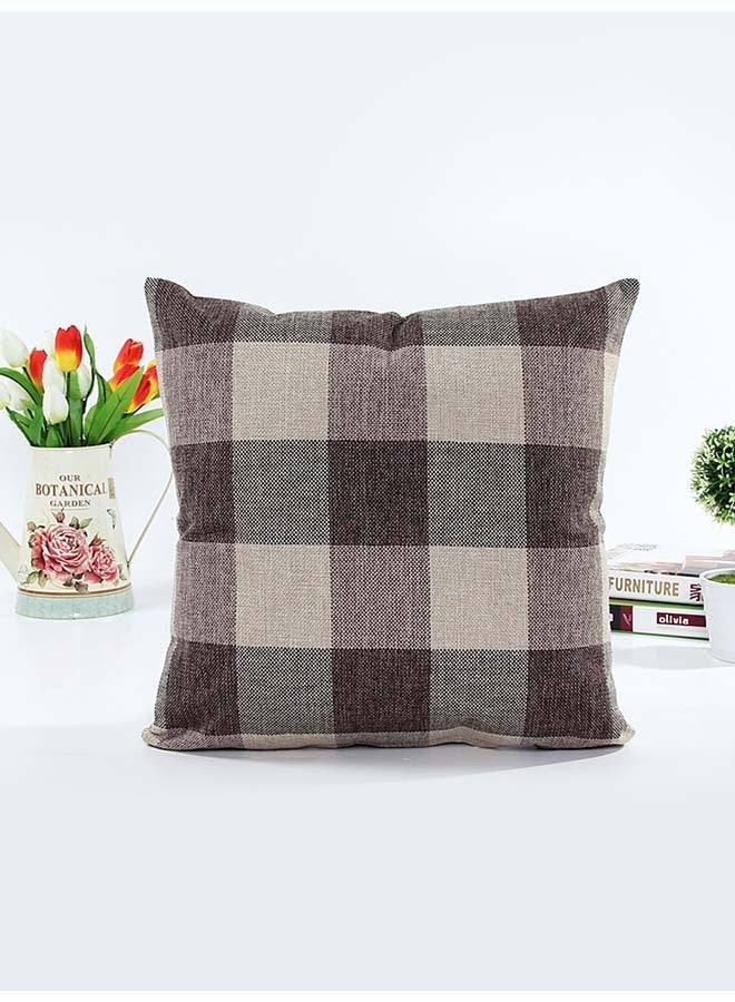 NIBEMINENT Classic Plaid Pattern Cushion Cover Multicolour 45x45cm
