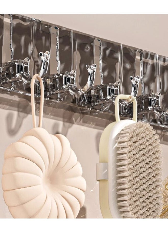 علاقة معاطف مثبتة على الحائط، خطاف، علاقة حائط، مثبتة على الحائط مع 5 خطافات، خطافات دوارة بأكواب شفط، خطافات حائط، علاقة خطاف صف، علاقة قبعات، خطاف معطف بدون ثقب للمعاطف والقبعات والمناشف والمحافظ وأردية الحمام وغرفة الطين ومدخل الحمام - Image 4