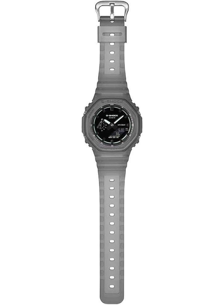 G-SHOCK CASIO G-SHOCK GA-2100K-1ADR Black Resin Band, Black Dial with Neon Accents, Carbon Core Guard, Shock Resistant, 200m Water Resistance, World Time, Stopwatch, Timer, LED Light - Image 4