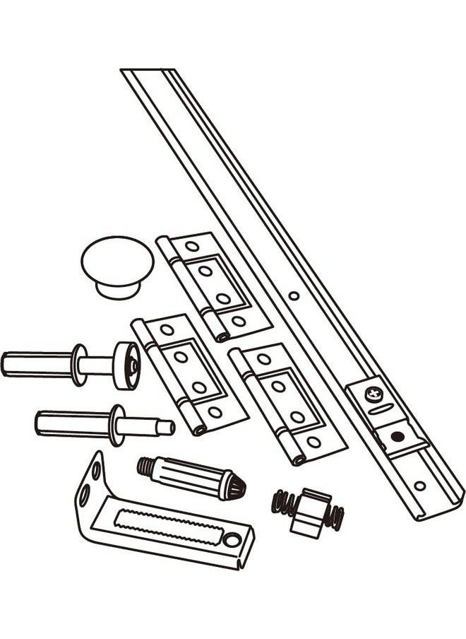 National Hardware National Hardware N343-715 Folding Door Hardware Set, 36-Inches, Steel Track Included, Adjustable, White  - Image 5