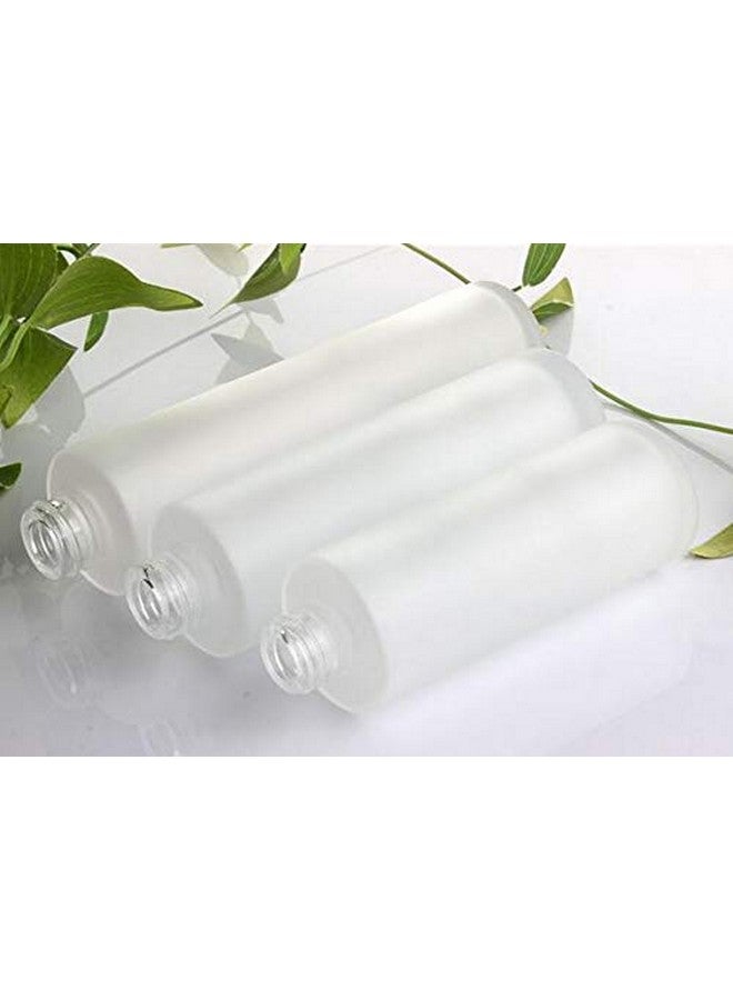 شينج زي 2 قطعة 120 مل 4 أونصة زجاجة لوشن زجاجية فارغة مع رأس مضخة بيضاء وغطاء مستحلب جل استحمام شامبو بلسم حامل تخزين حاويات مستحضرات تجميل محمولة قابلة لإعادة التعبئة برطمانات سفر - Image 2