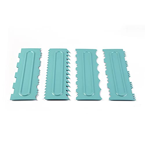GA-DE gade Cake Decorative Tall Scraper for Icing - 10 inches (Design B, Pack 4), ABS Plastic - Image 2