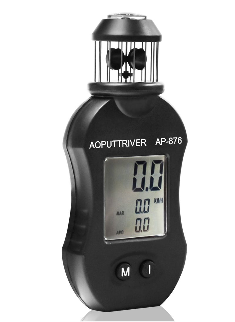 HoldPeak - Anemometer HOLDPEAK HP-876 Digital Wind Speed Meter Cup-Anemometer, Mini Anemometer with Compass Measure Wind Speed MAX/AVG for HVAC Drone Flight Climbing Outdoor Activities - Image 1